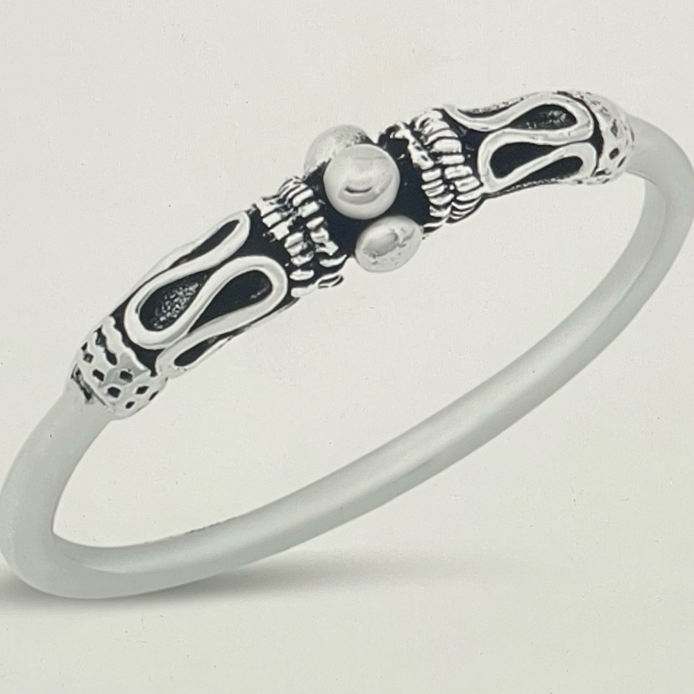 Solid 925 Silver Boho Ring Size 9 - image 1